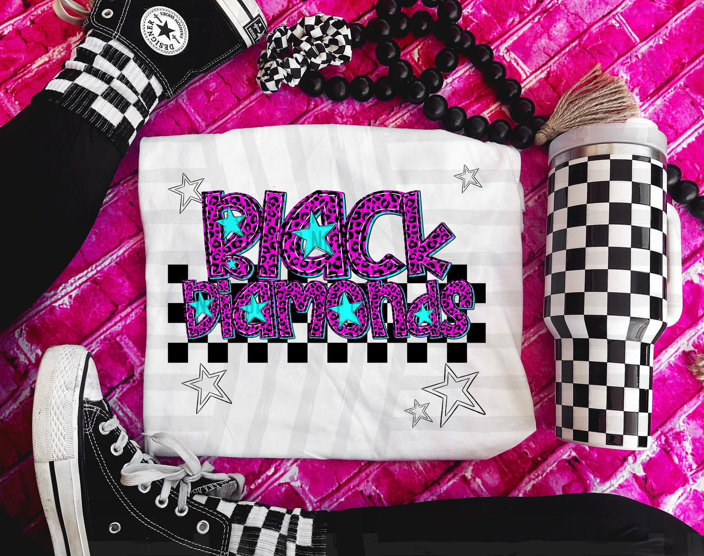 Pink checks - Dropdown + CUSTOM - Digital Download 300DPI PNG FILE