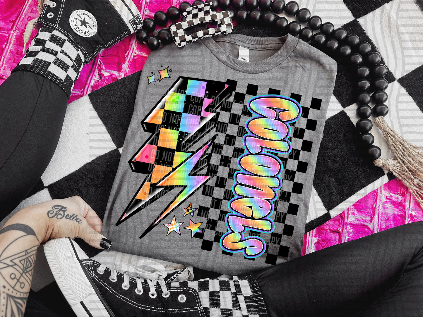 Neon Side Bolt <3- Dropdown + CUSTOM Digital Download 300DPI PNG FILE