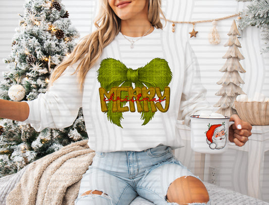 FAUX YARN MERRY GRINCHMAS - 300DPI PNG FILE