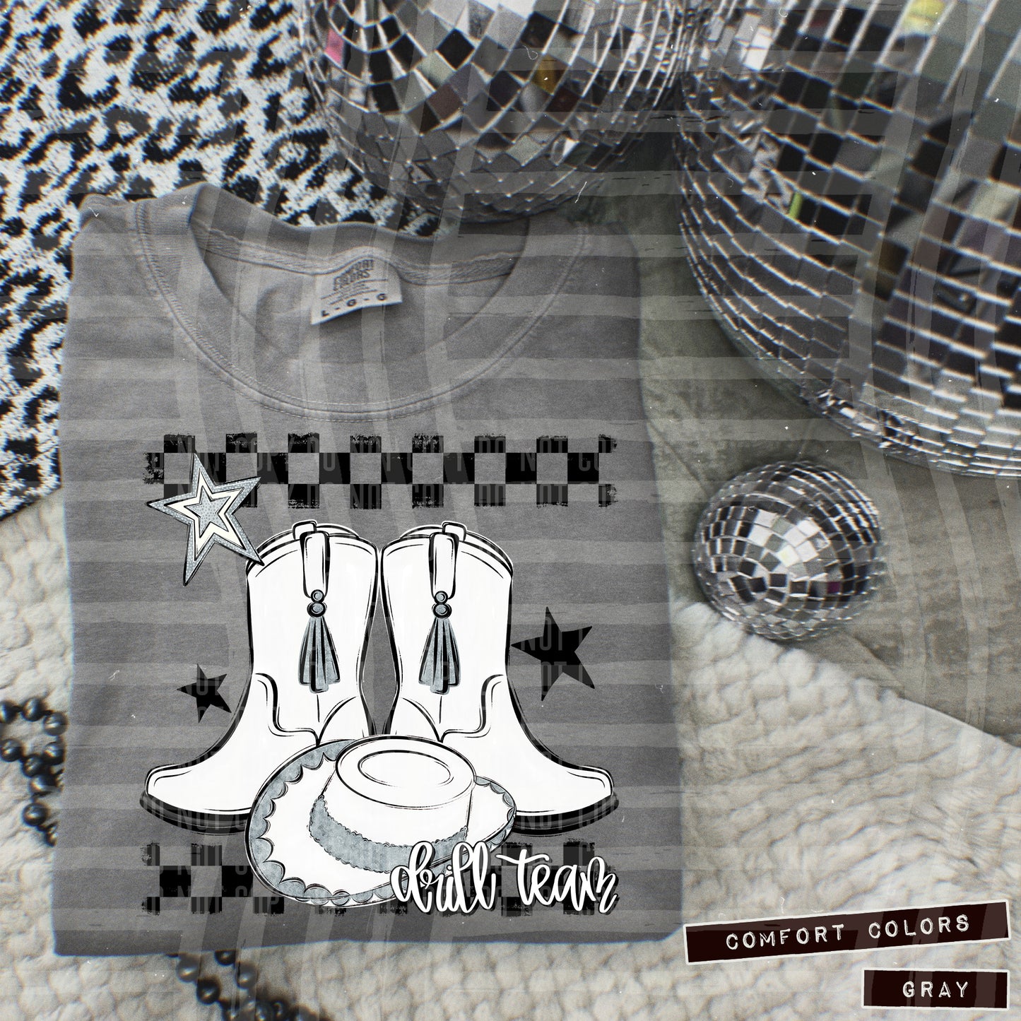 Drill Team - Boot/hat Collage - Can add names - not for digital resale- Color Dropdown Digital Download 300DPI PNG FILE