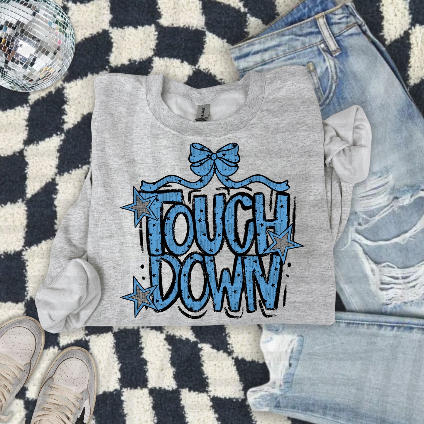 Touch Down Bow - Choose your color - Digital Download 300DPI PNG FILE