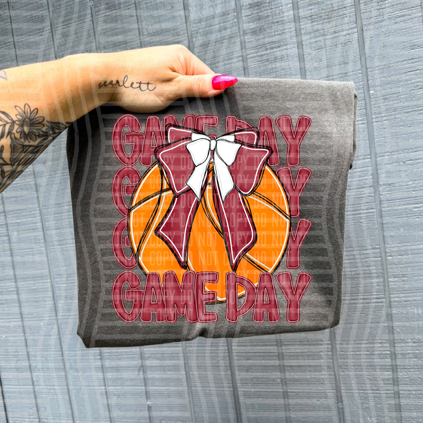 BASKETBALL - GAME DAY - Color Dropdown Digital Download 300DPI PNG FILE