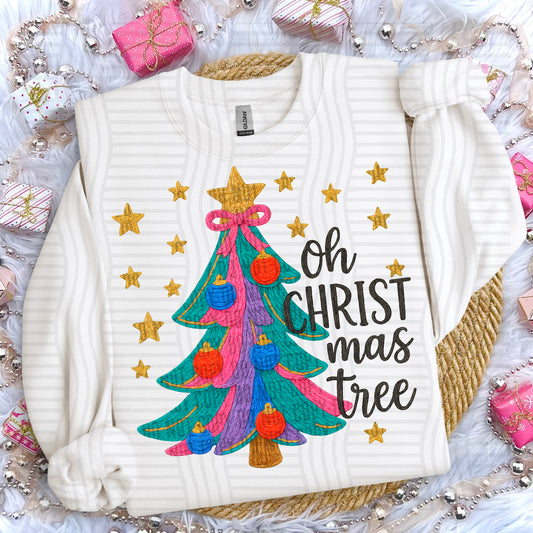 YARN CHRISTMAS OH CHRISTMAS TREE - 300DPI PNG FILE