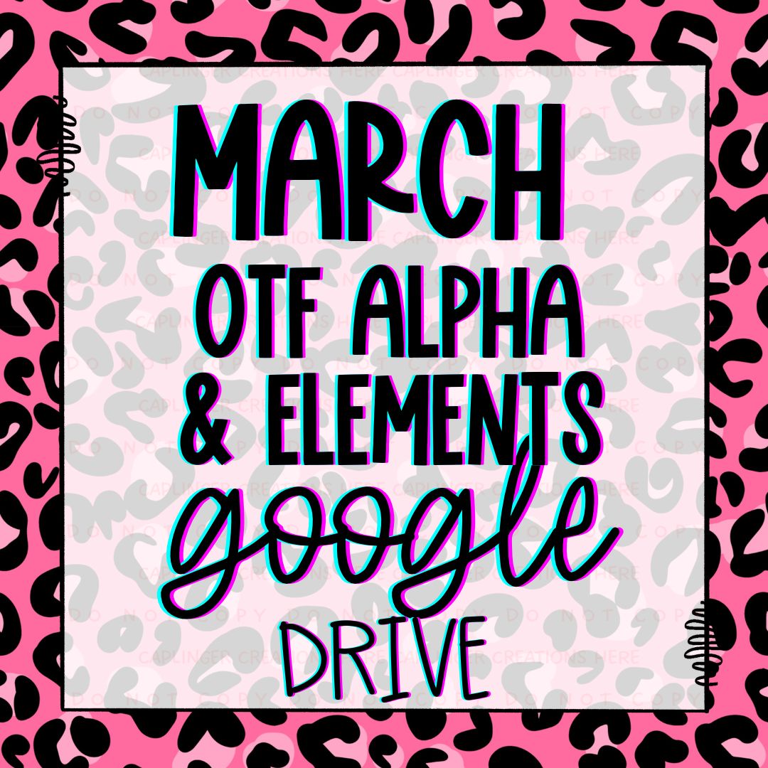 MARCH OTF (typeable) ALPHA + elements GOOGLE DRIVE