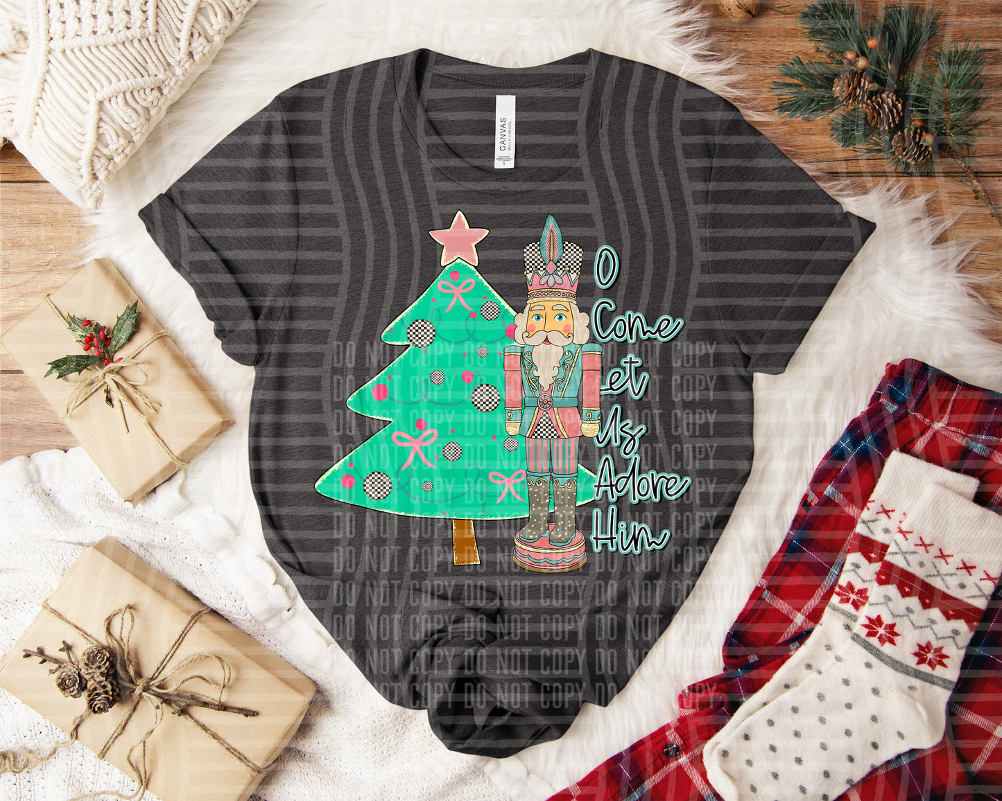 Nutcracker O come let us adore him- Digital download 300DPI PNG FILE