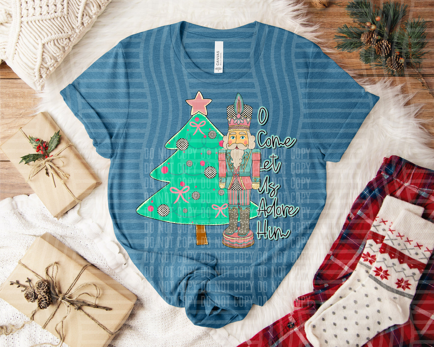 Nutcracker O come let us adore him- Digital download 300DPI PNG FILE