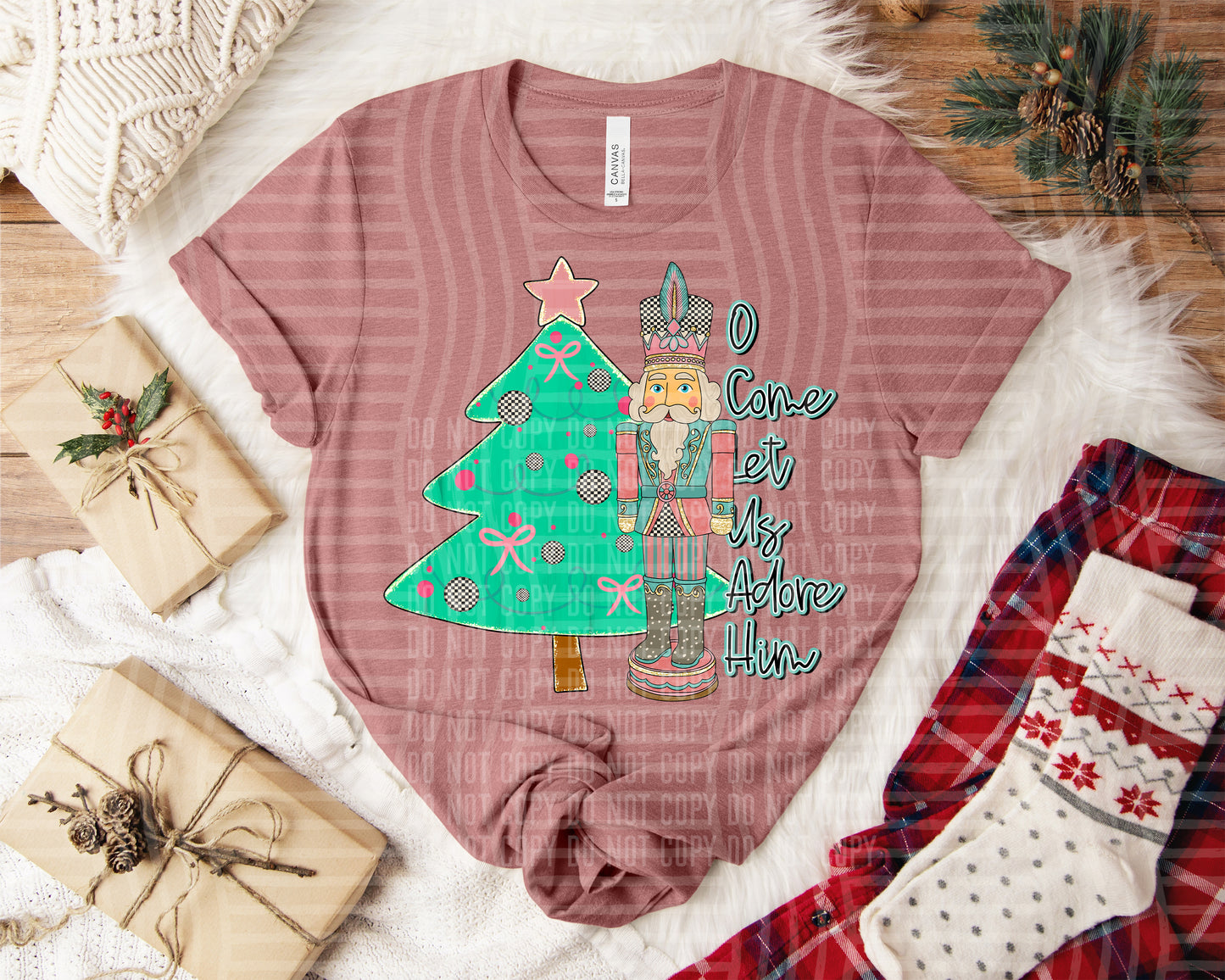 Nutcracker O come let us adore him- Digital download 300DPI PNG FILE