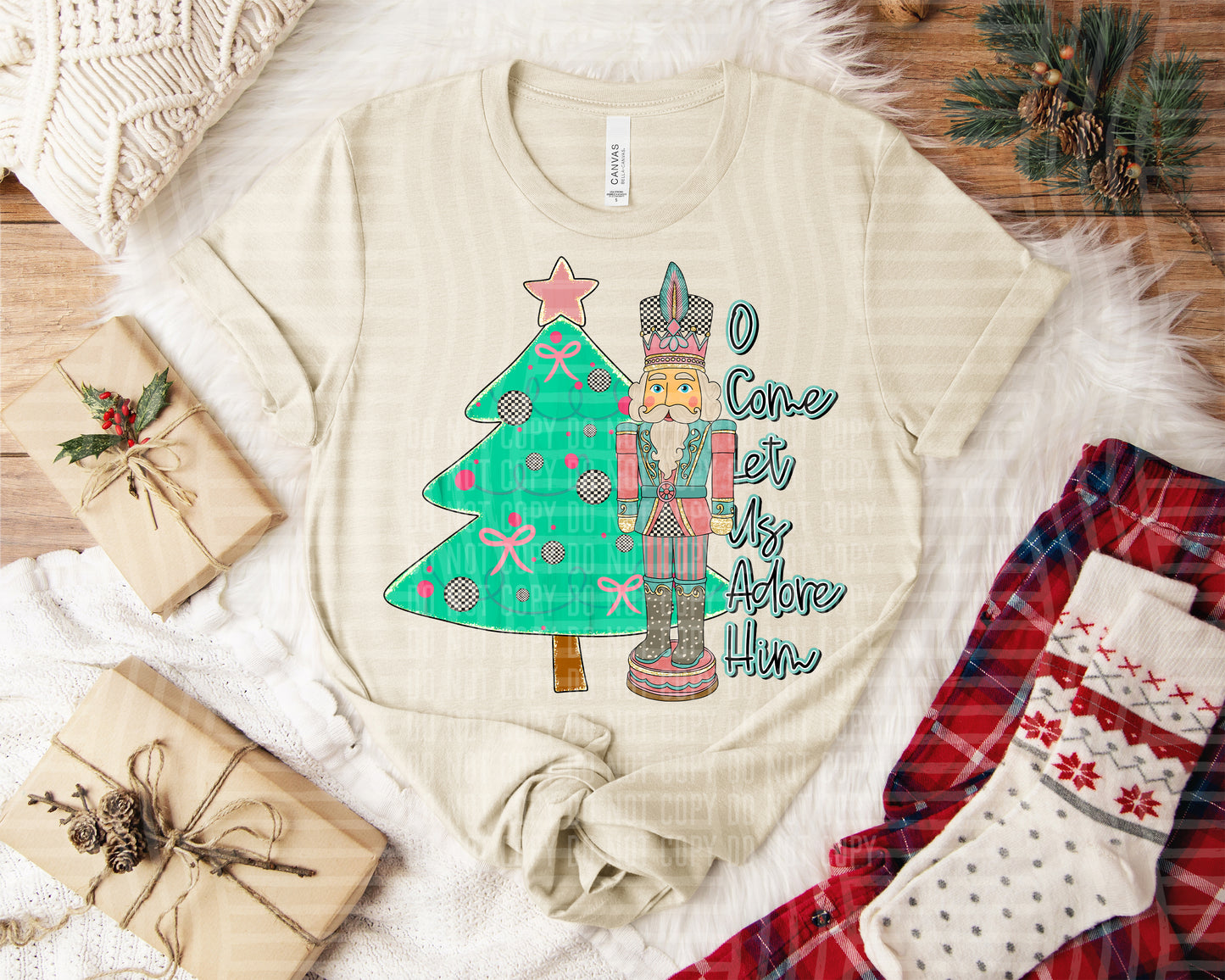 Nutcracker O come let us adore him- Digital download 300DPI PNG FILE