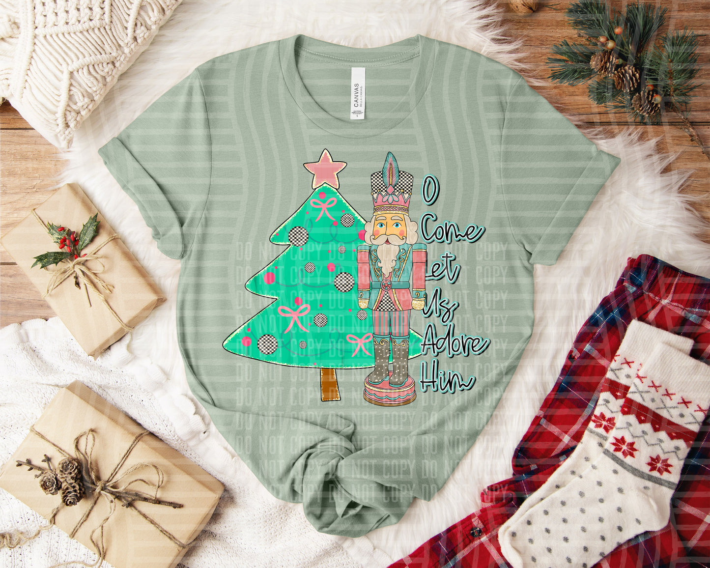Nutcracker O come let us adore him- Digital download 300DPI PNG FILE