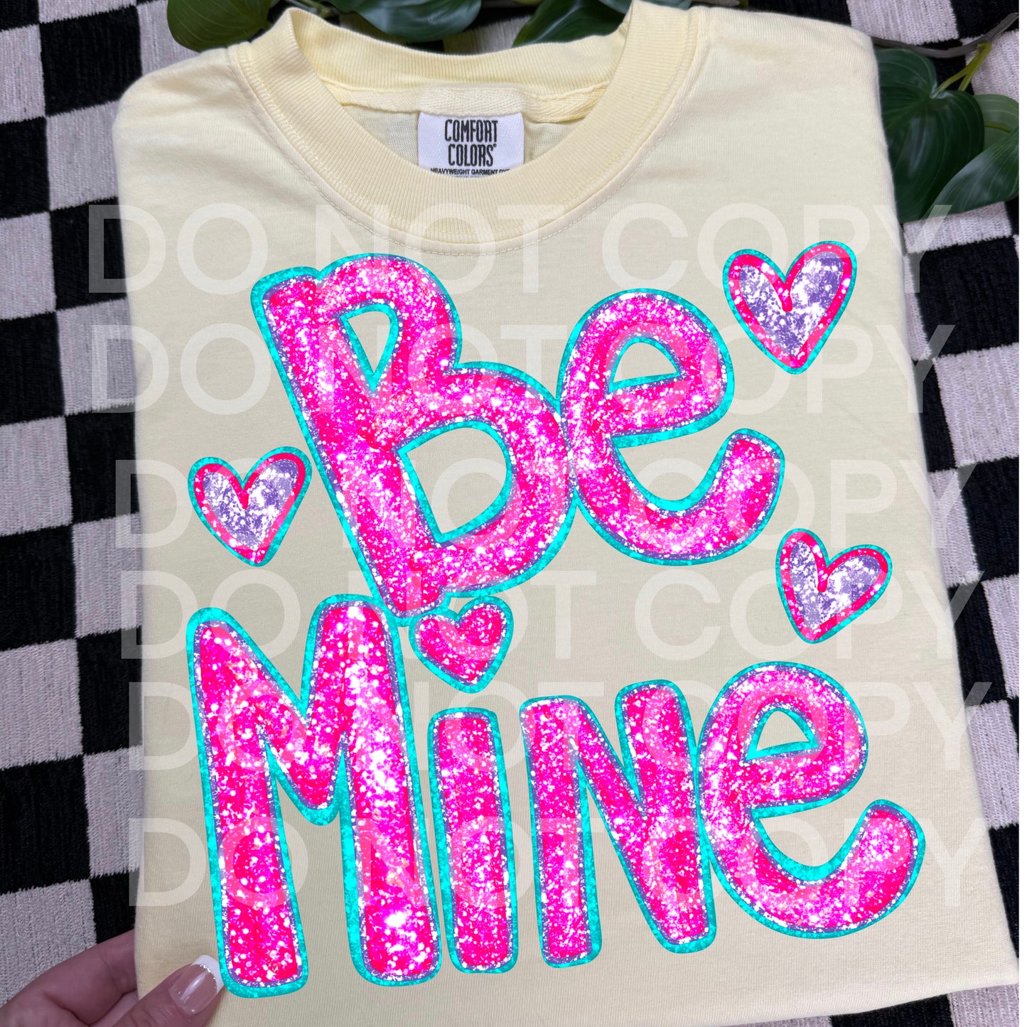Be mine faux glitter - 300DPI PNG FILE