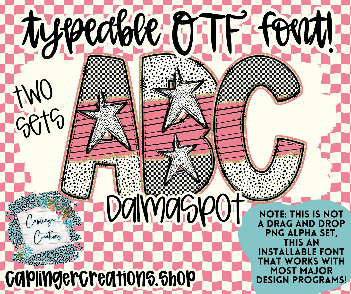 Dalmaspot set of 3 - TYPEABLE OTF FONT - Digital download