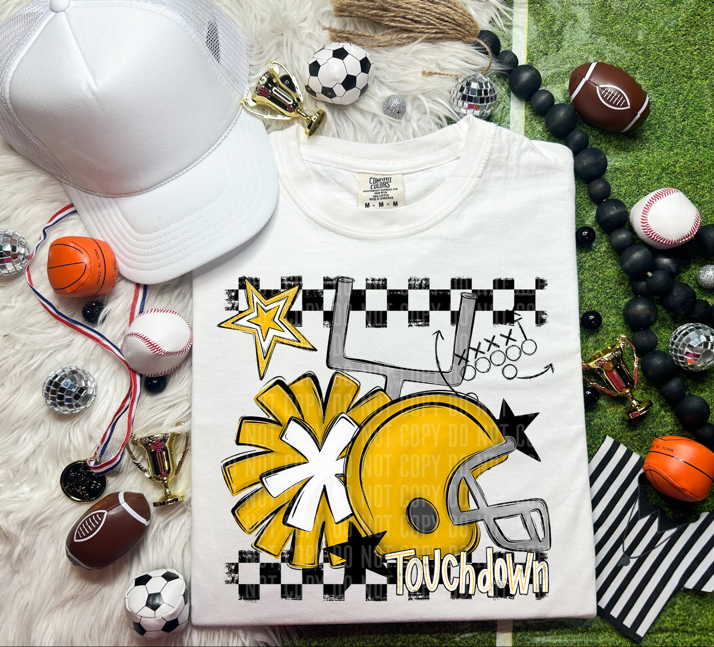 Custom Football Helmet + Pom Mascots - Digital Download 300DPI PNG FILE
