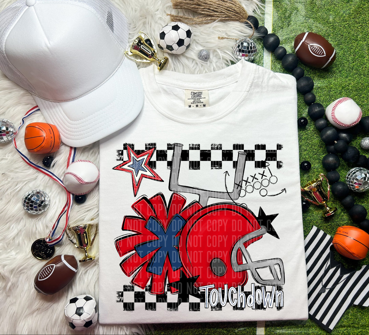 Custom Football Helmet + Pom Mascots - Digital Download 300DPI PNG FILE