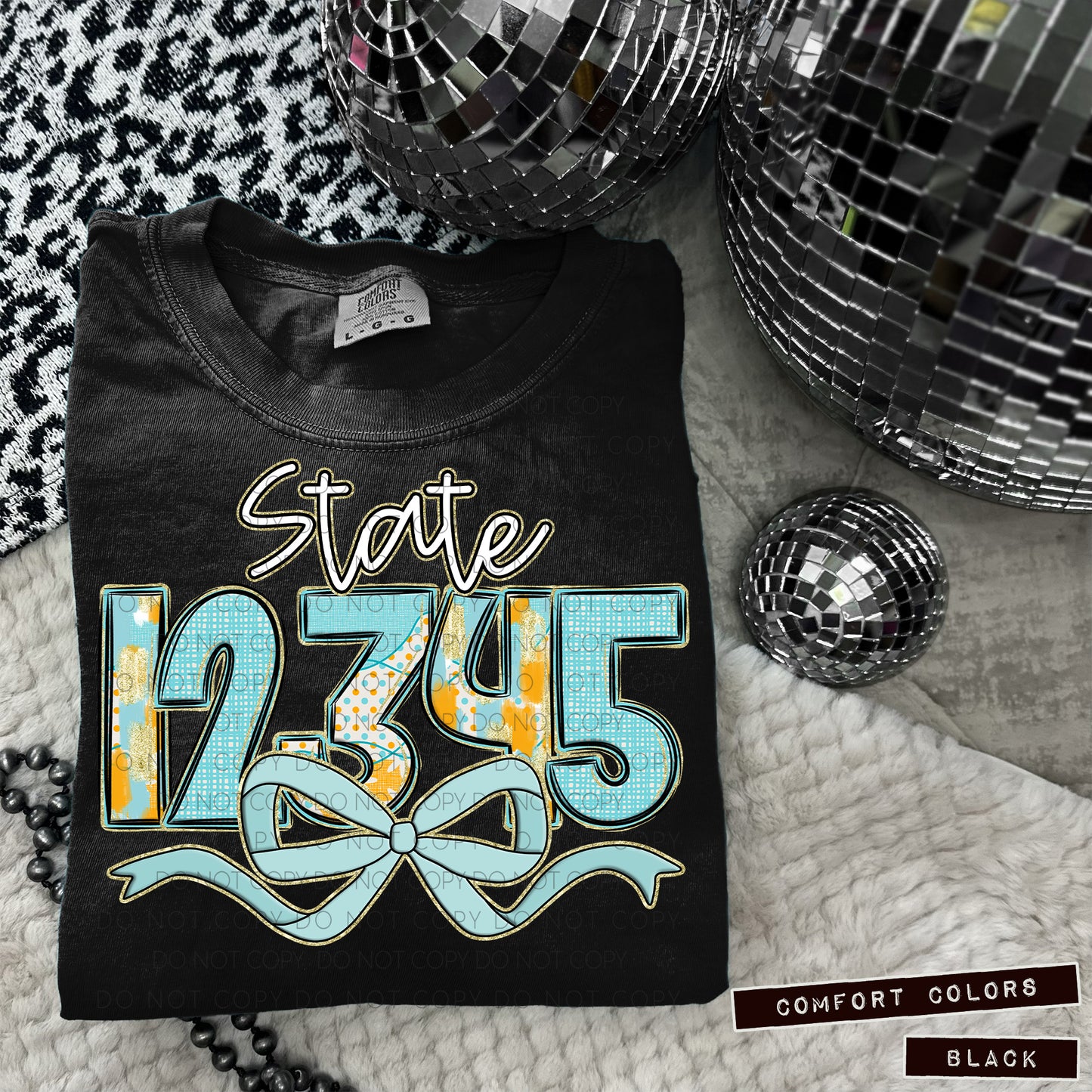 CUSTOM - STATE & ZIP CODE - DOTTED DAISY - Digital Download 300DPI PNG FILE