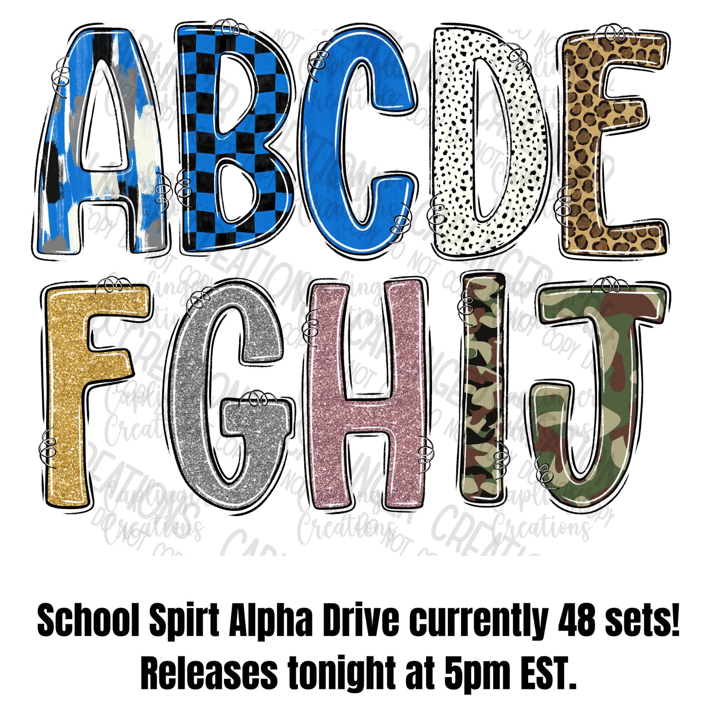 School Spirit Alpha Drive (LIMITED) + PNG + TYPEABLE OTF FONT - Digital download