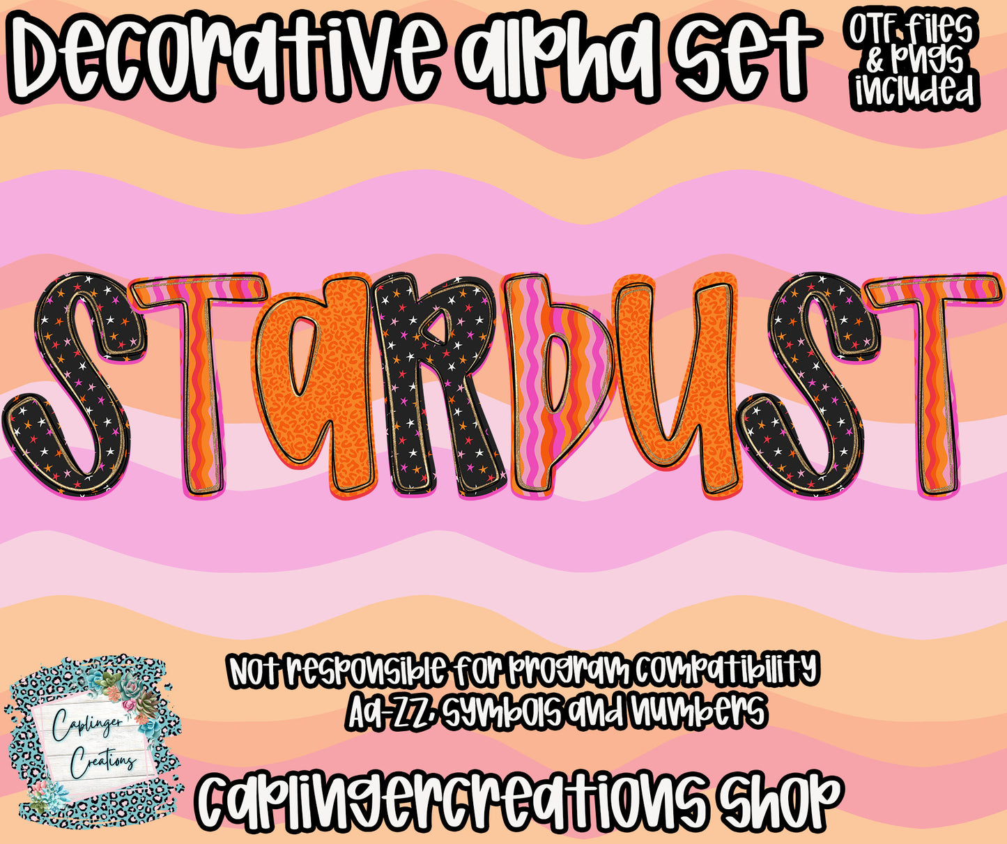 STARDUST- OTF & Drag and Drop PNGS- commercial use included - Digital download