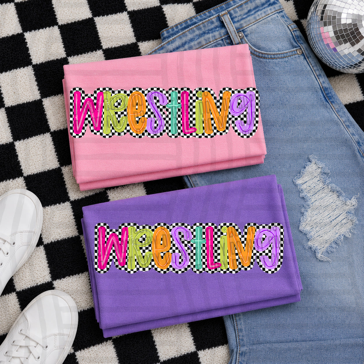 Simply Checkered Sports - Color Dropdown Digital Download 300DPI PNG FILE