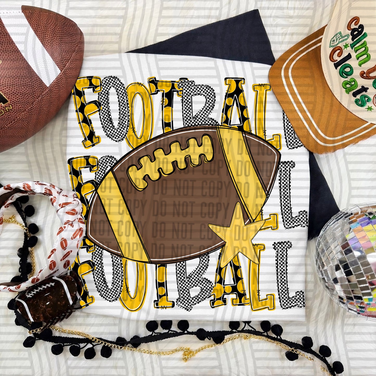 Tri Stacked Football color 2609-0007 - Color Dropdown Digital Download 300 DPI PNG FILE