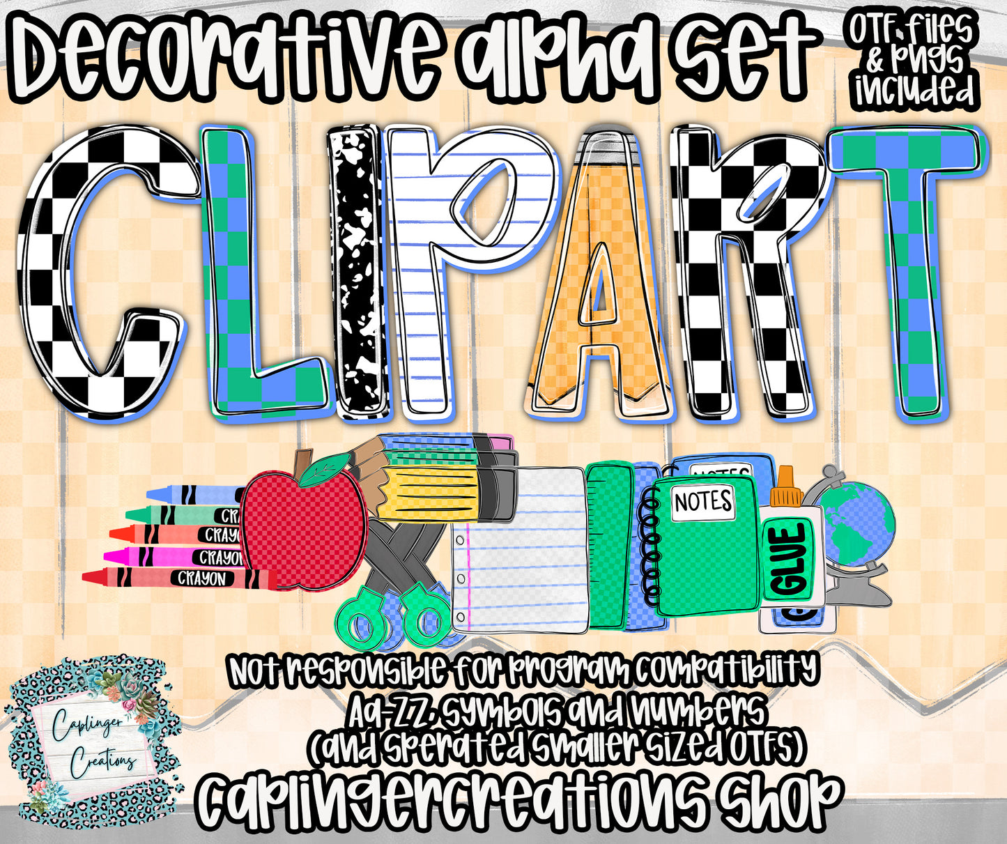 SCHOOL DAZE - Alpha Collab w/ Strut - Digital download 300DPI PNG FILE