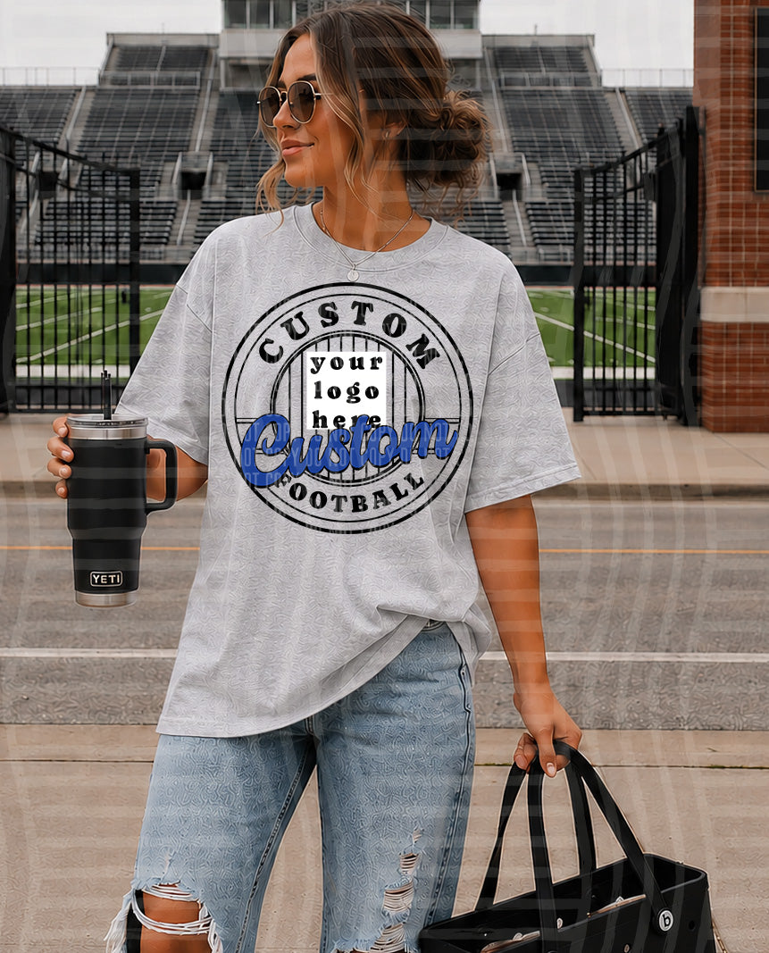 CUSTOM FOOTBALL ROUND (2607-0009) - LOGO - Digital download 300DPI PNG FILE