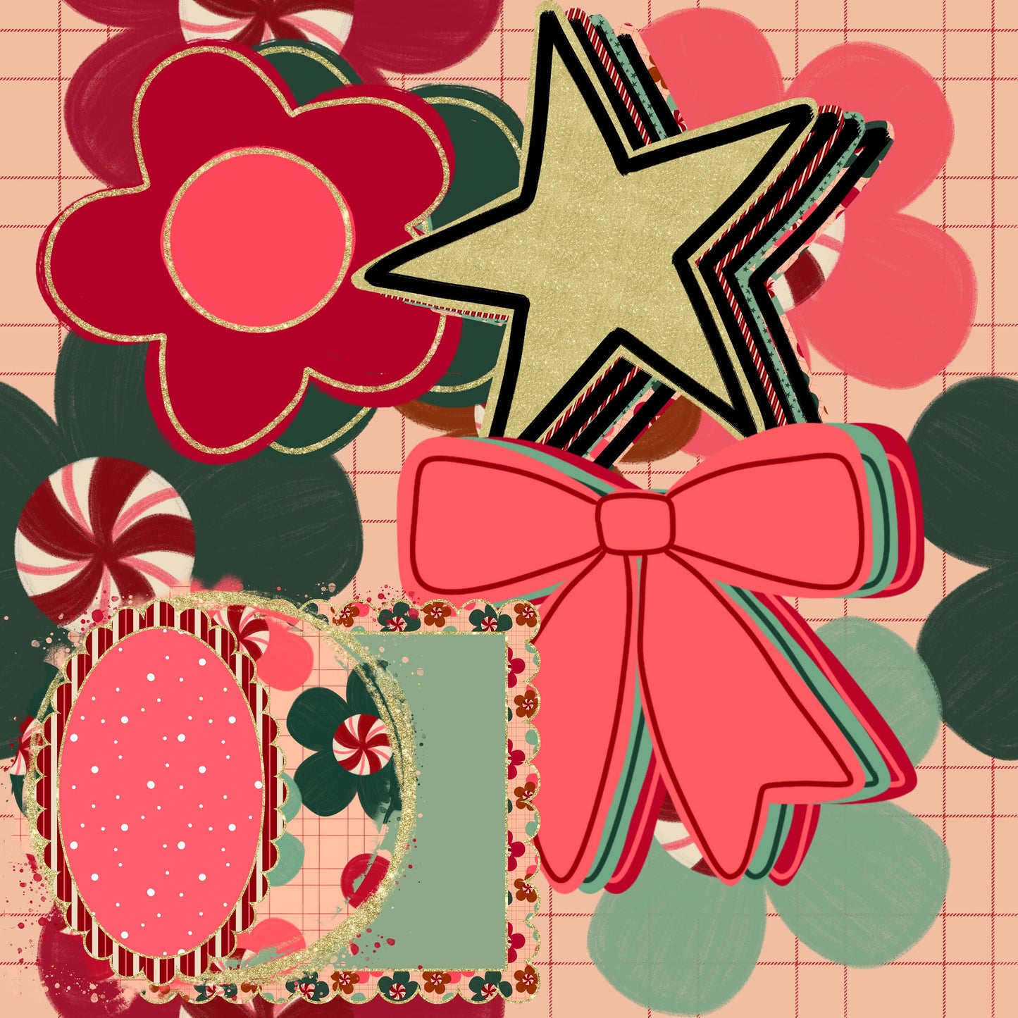 Christmas Alpha Collab w/ AKC Digitals - Digital download 300DPI PNG FILE