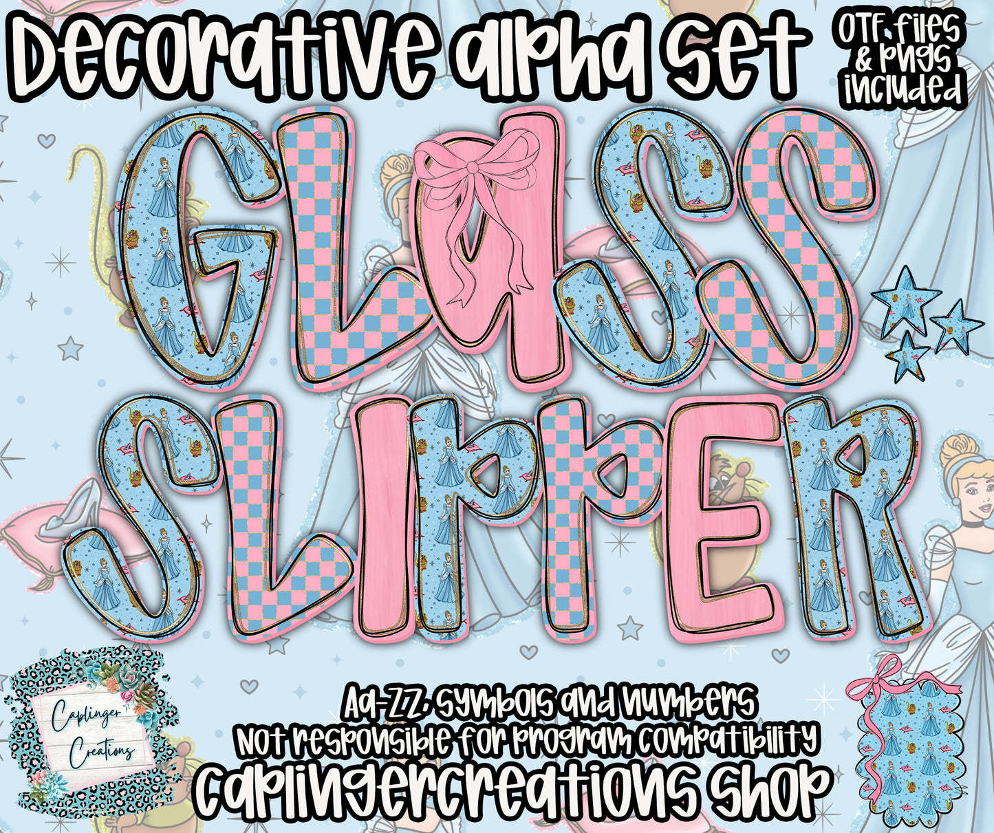 Glass Slippers - OTF & Drag and Drop PNGS- commercial use included - Digital download
