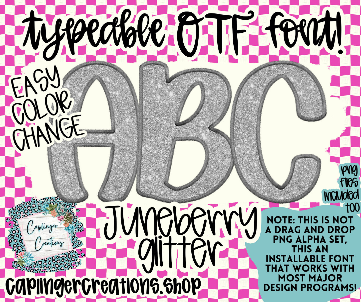JUNEBERRY - FILL YOUR OWN ALPHA SETS A-Z, 0-9 ,.!?&#@ symbols - FAUX EMBROIDERY - Digital download