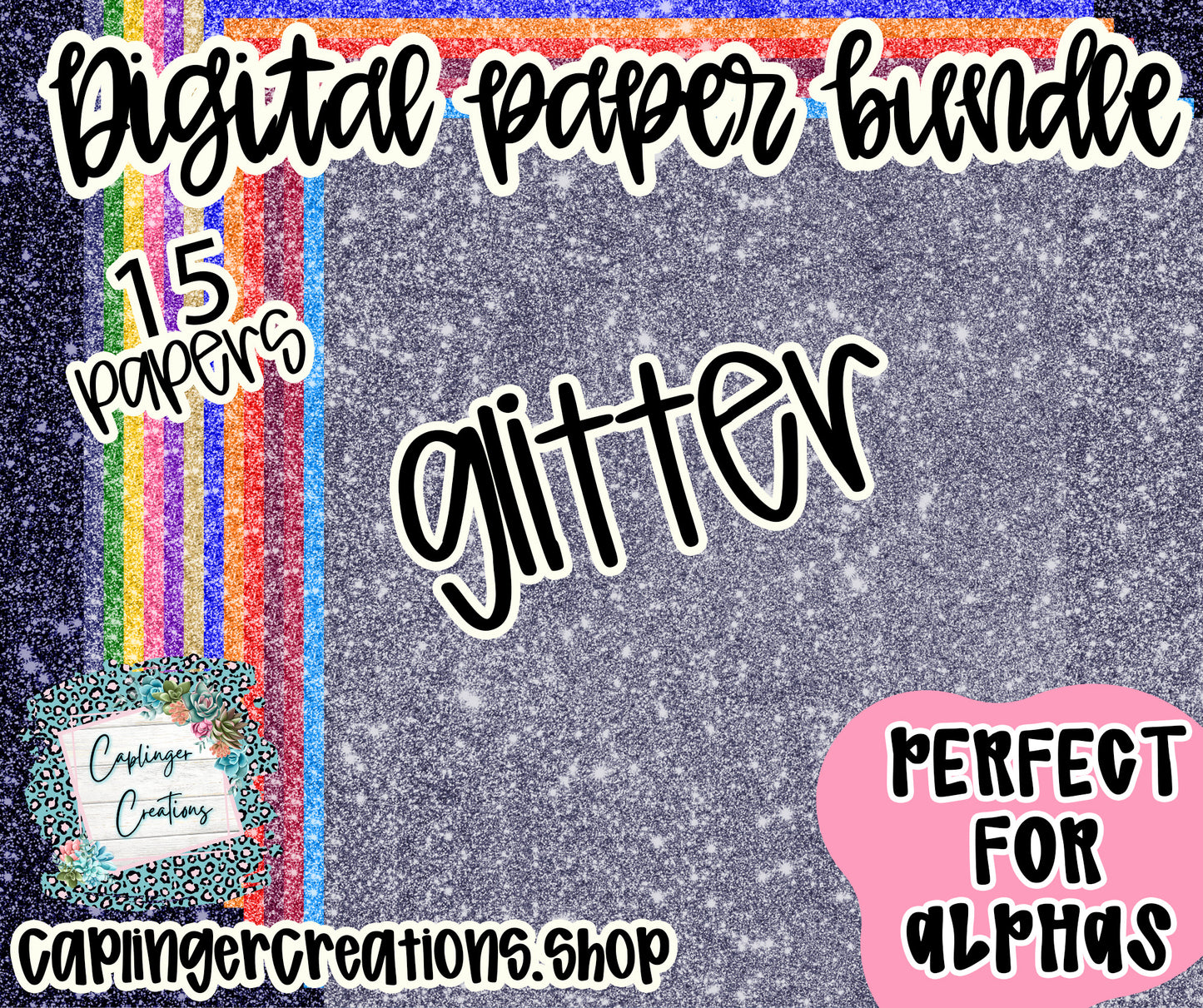 Digital Paper bundle Glitter - Digital download 300DPI PNG FILE