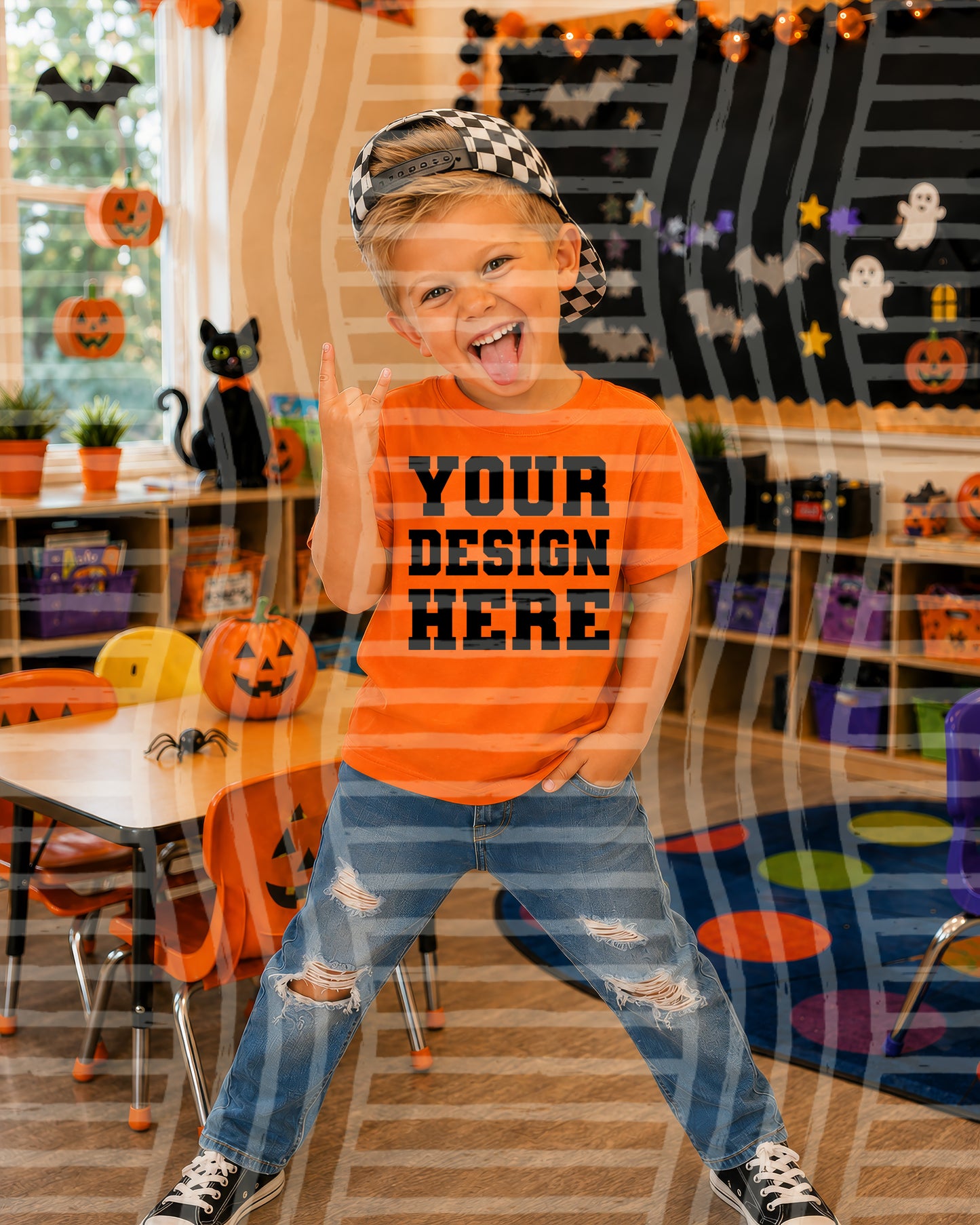 Girl & Boy Halloween - AI assisted MOCK UPS - Digital download