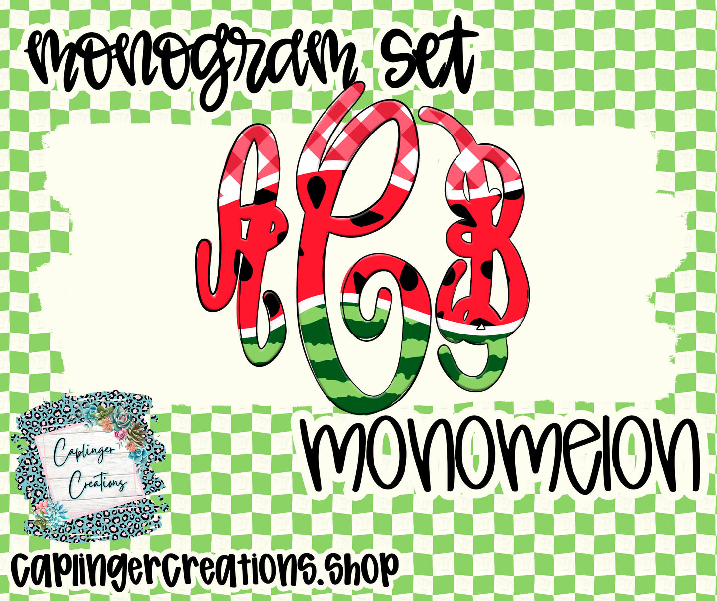 Monomelon - MONOGRAM PNGS - Digital download
