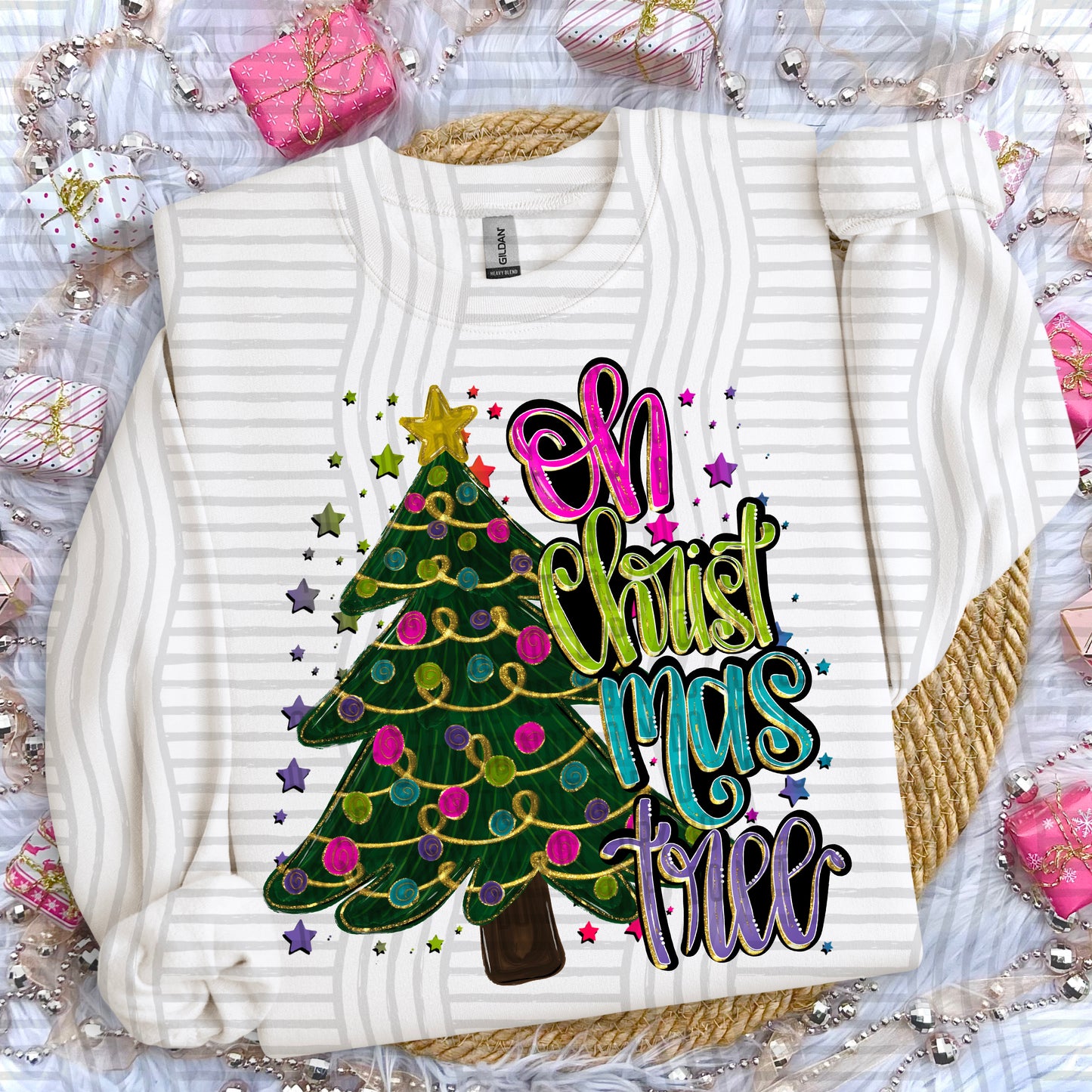 Oh Christmas Tree - Hand Drawn 300DPI PNG FILE