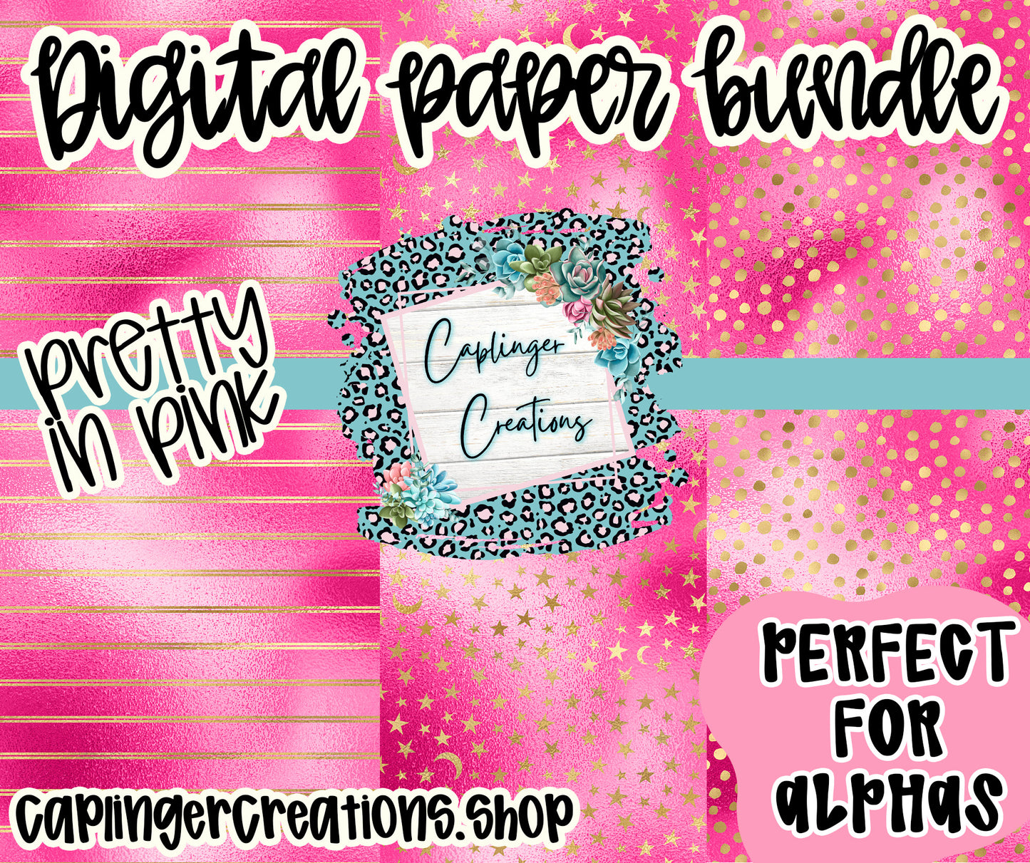 Digital Paper BUNDLE - Pretty in Pink - Digital download 300DPI PNG FILE