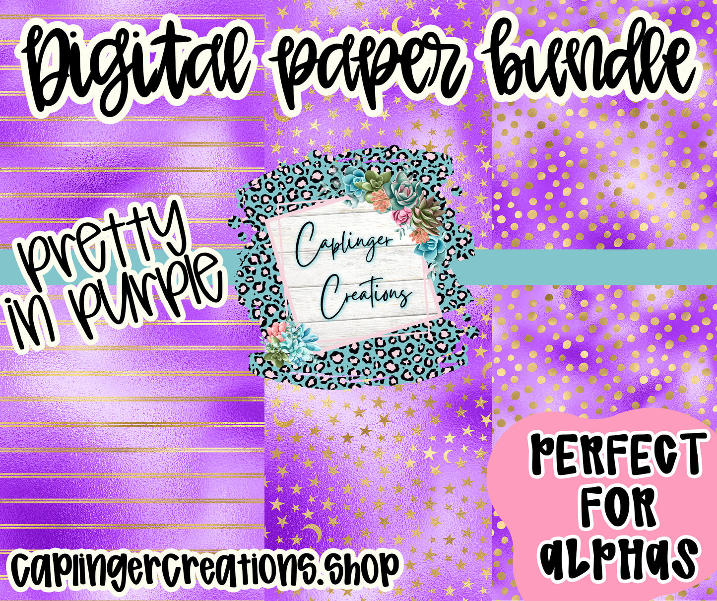 Digital Paper BUNDLE - Pretty in Purple - Digital download 300DPI PNG FILE