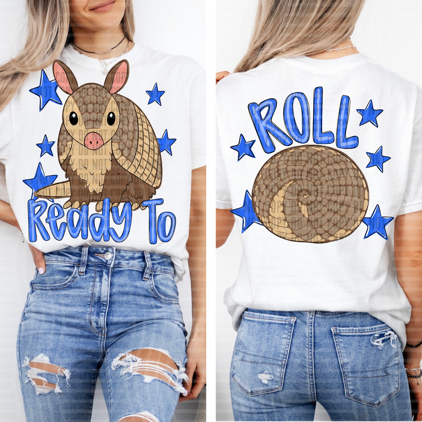 Ready to Roll BLUE (Front and Back) - Digital Download 300DPI PNG FILE