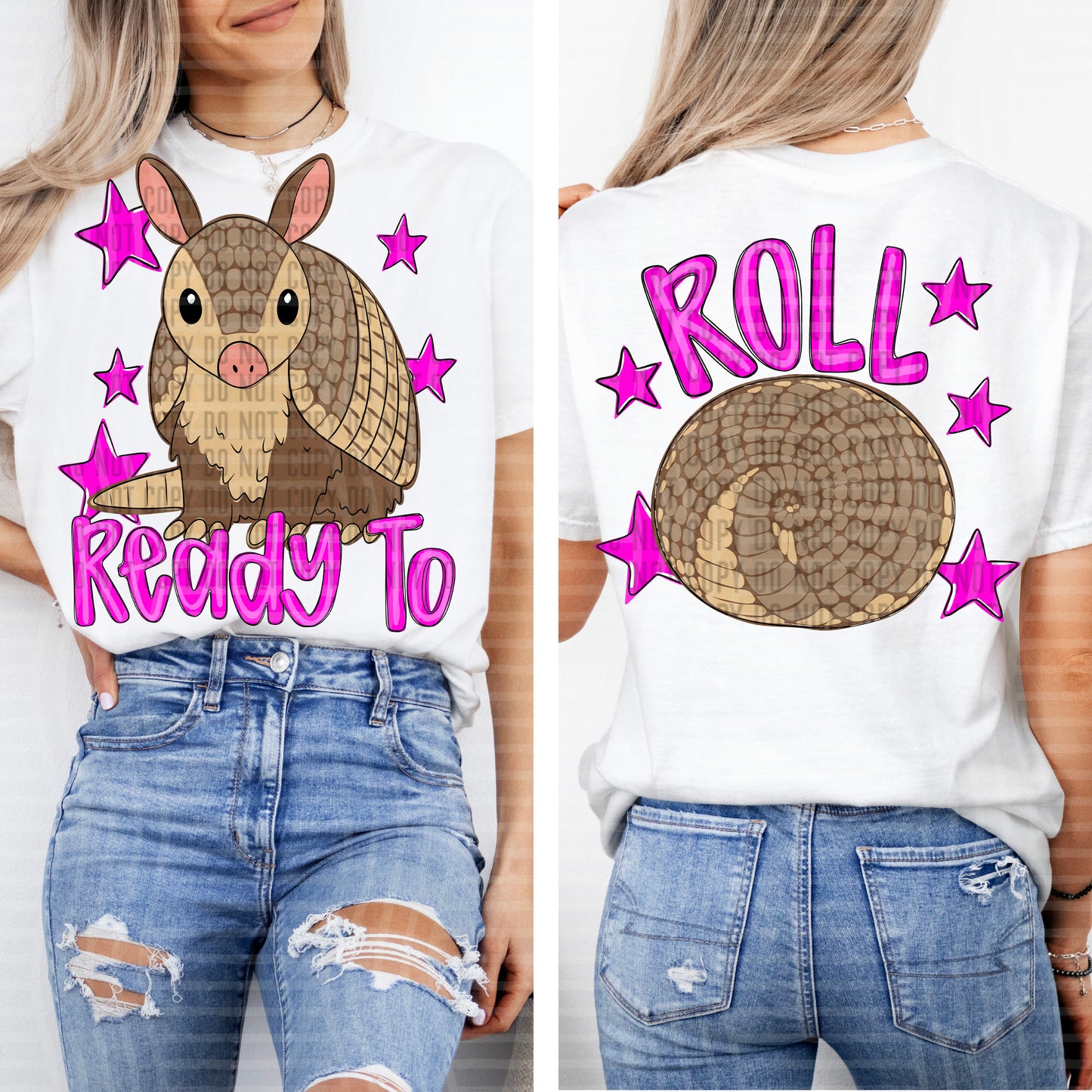 Ready to Roll PINK (Front and Back) - Digital Download 300DPI PNG FILE