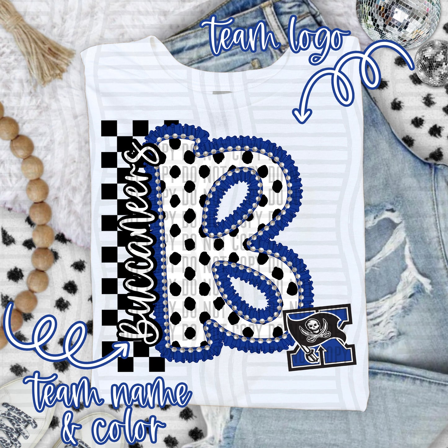 CUSTOM Dotted Faux Ruffle - Digital download 300DPI PNG FILE