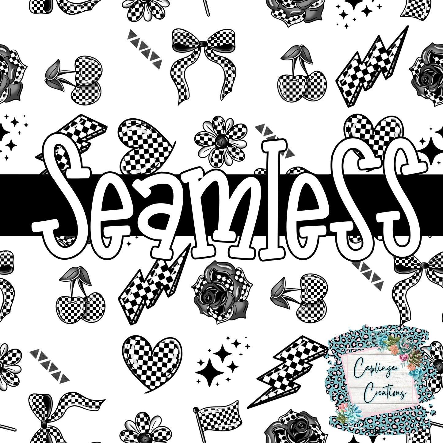 Digital Paper SEAMLESS- BW checks - Digital download 300DPI PNG FILE