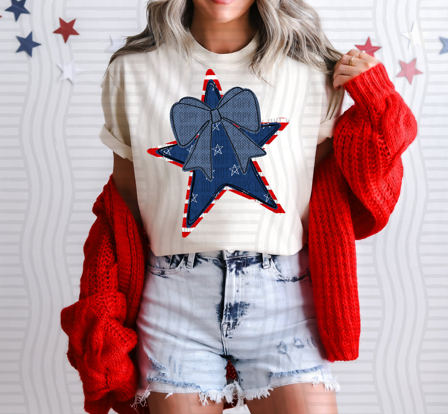 Stars and Stripes (2 versions with and without words) - Digital Download 300DPI PNG FILE