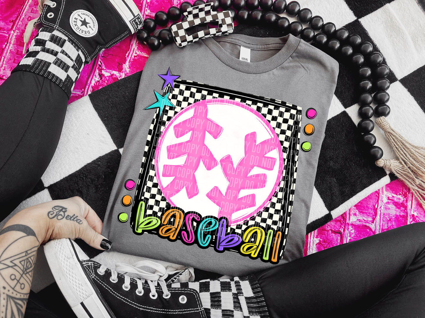 Preppy Bright Sports ball -Digital download 300DPI PNG FILE
