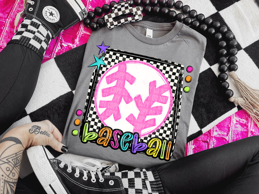 Preppy Bright Sports ball -Digital download 300DPI PNG FILE