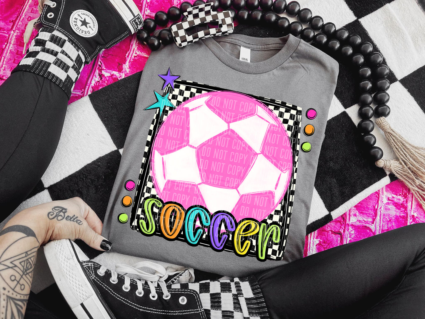 Preppy Bright Sports ball -Digital download 300DPI PNG FILE