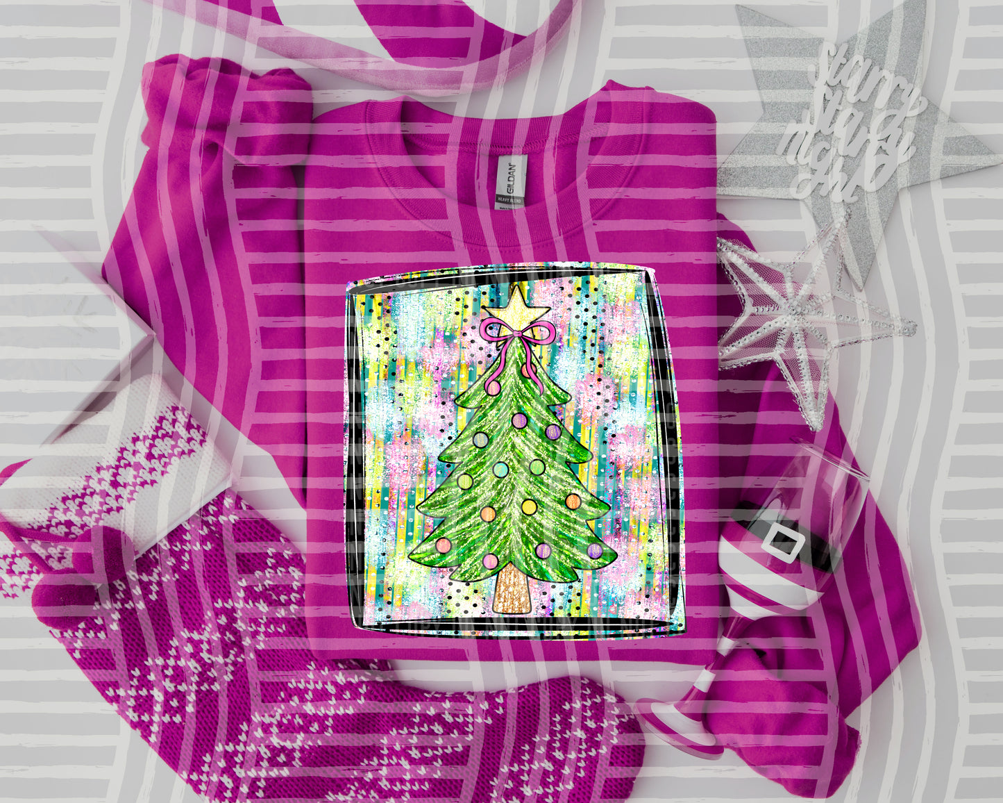 Christmas Tree with pocket - Digital download 300DPI PNG FILE