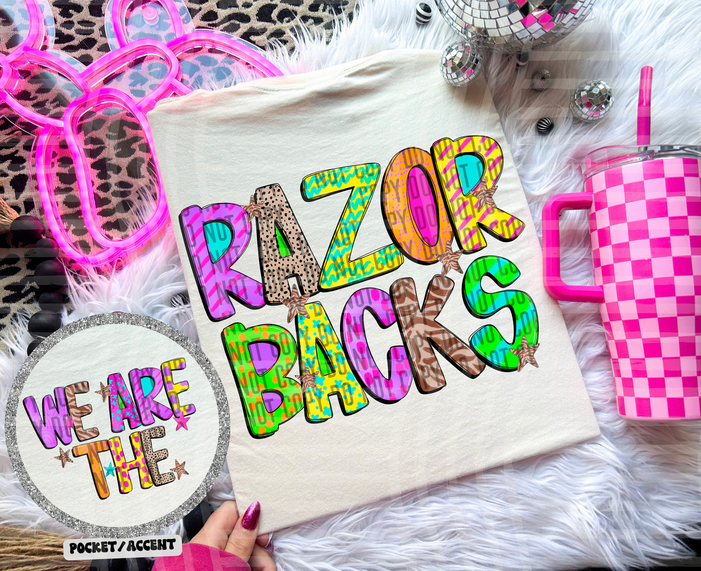 Funky Mix Up - Optional POCKET - Custom + Dropdown  - 300 dpi Digital Download