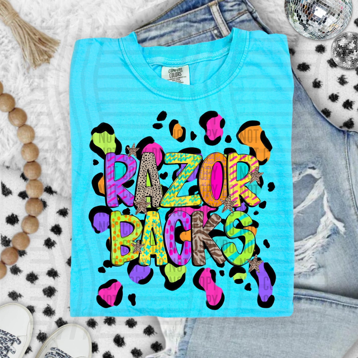 Funky Mix-Up Leopard Spot Mascots - Custom + Dropdown - 300 dpi Digital Download