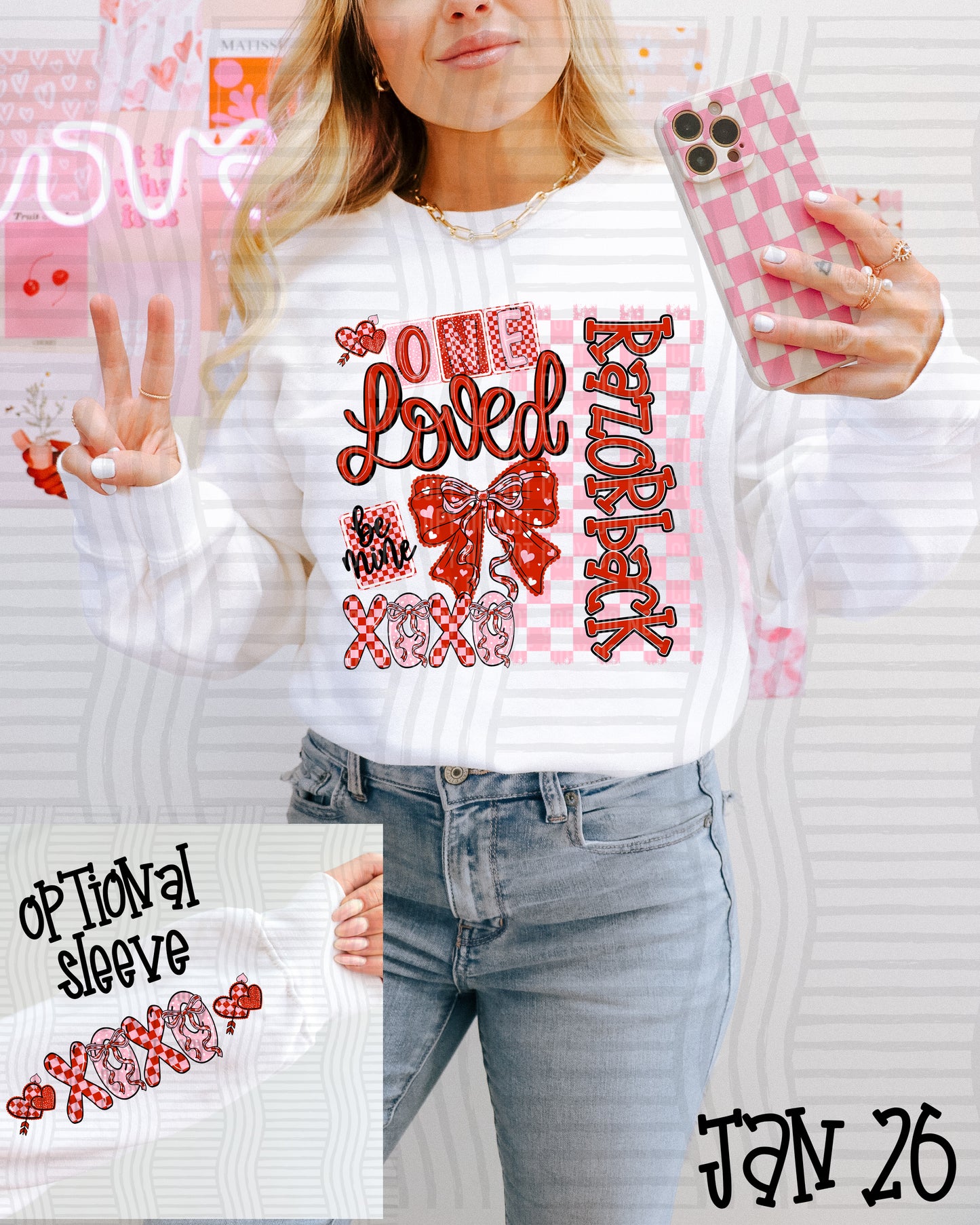 One Loved MASCOT (SINGULAR) + OPTIONAL SLEEVES - Custom + DROPDOWN - 300 DPI digital download