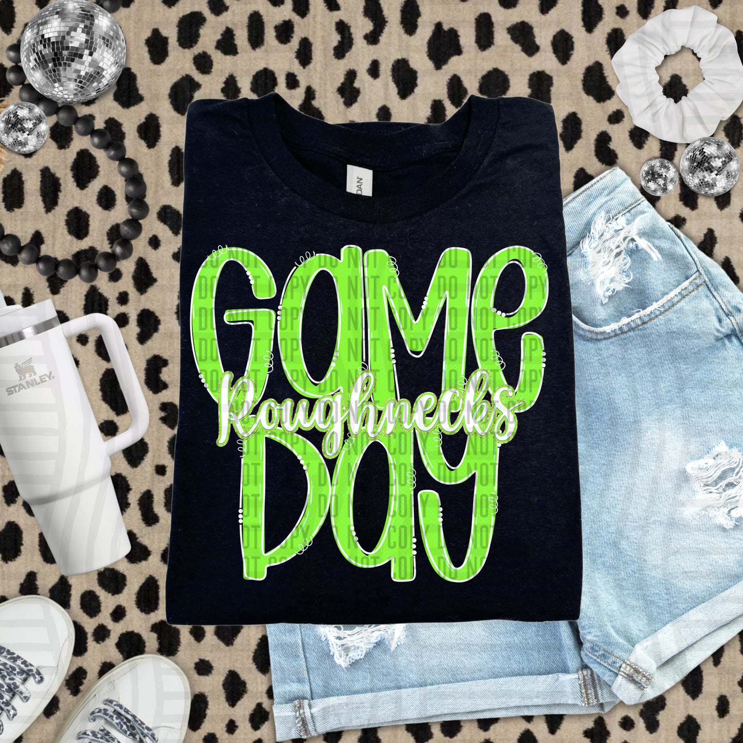 Lime- GAME DAY Doodles - 300 dpi Digital Download