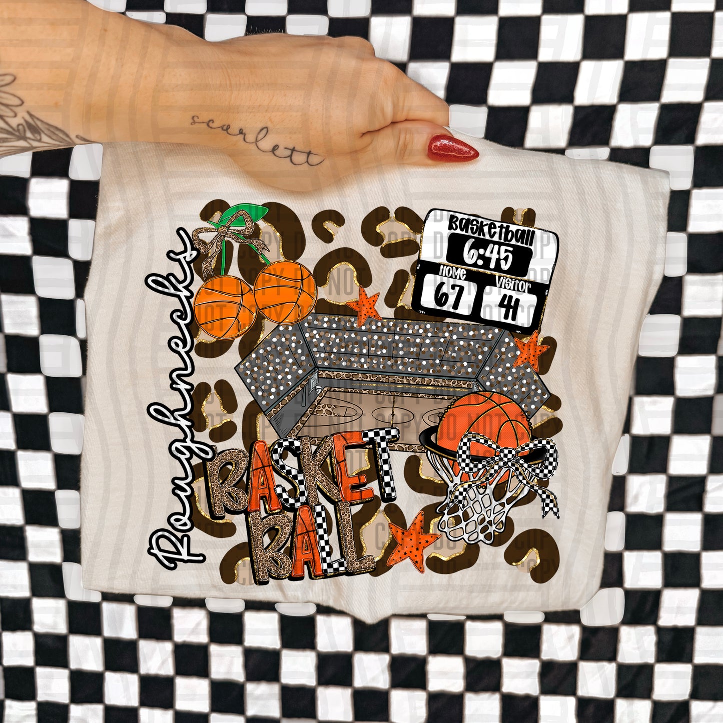 Basketball Leop - Custom + Dropdown  - 300 dpi Digital Download