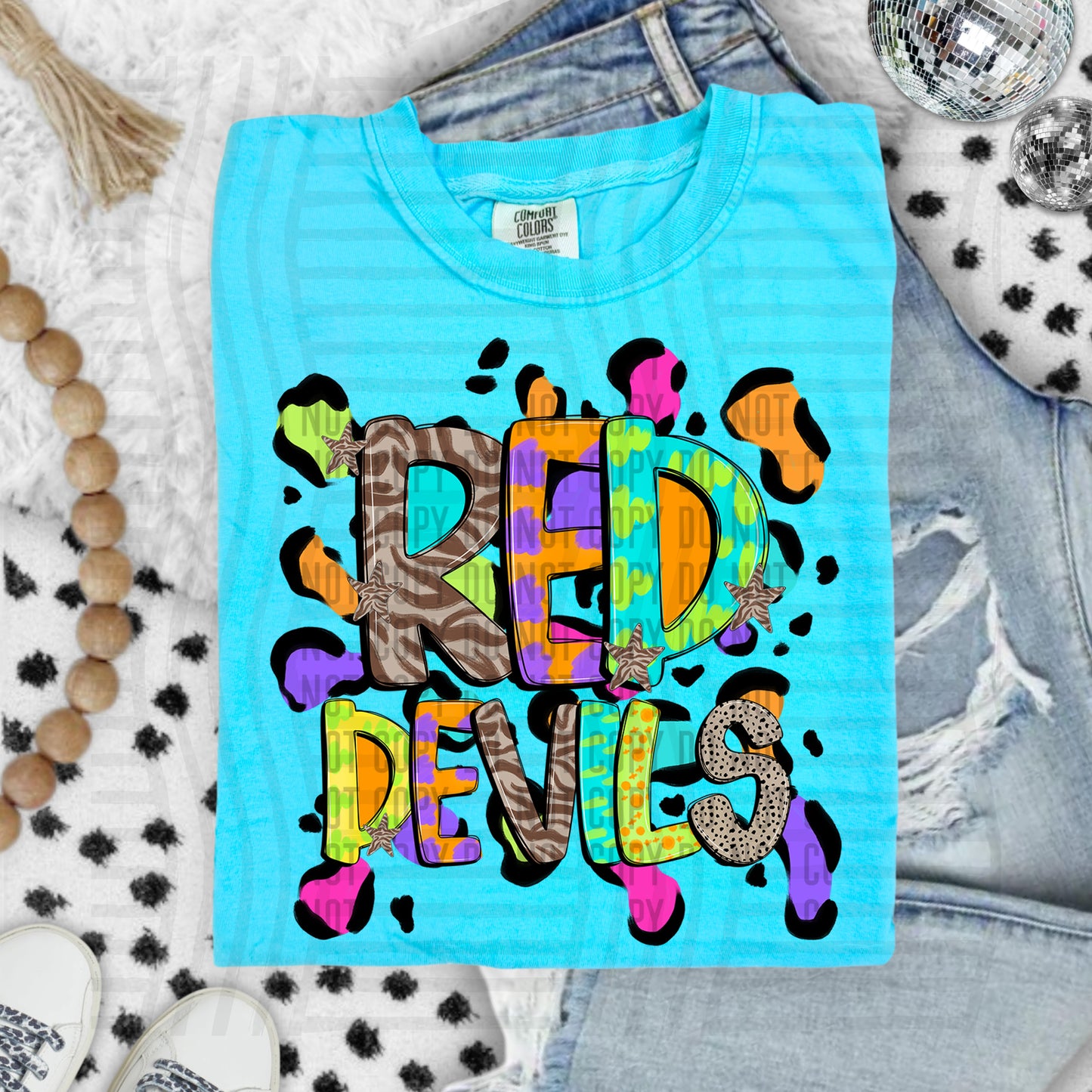 Funky Mix-Up Leopard Spot Mascots - Custom + Dropdown - 300 dpi Digital Download