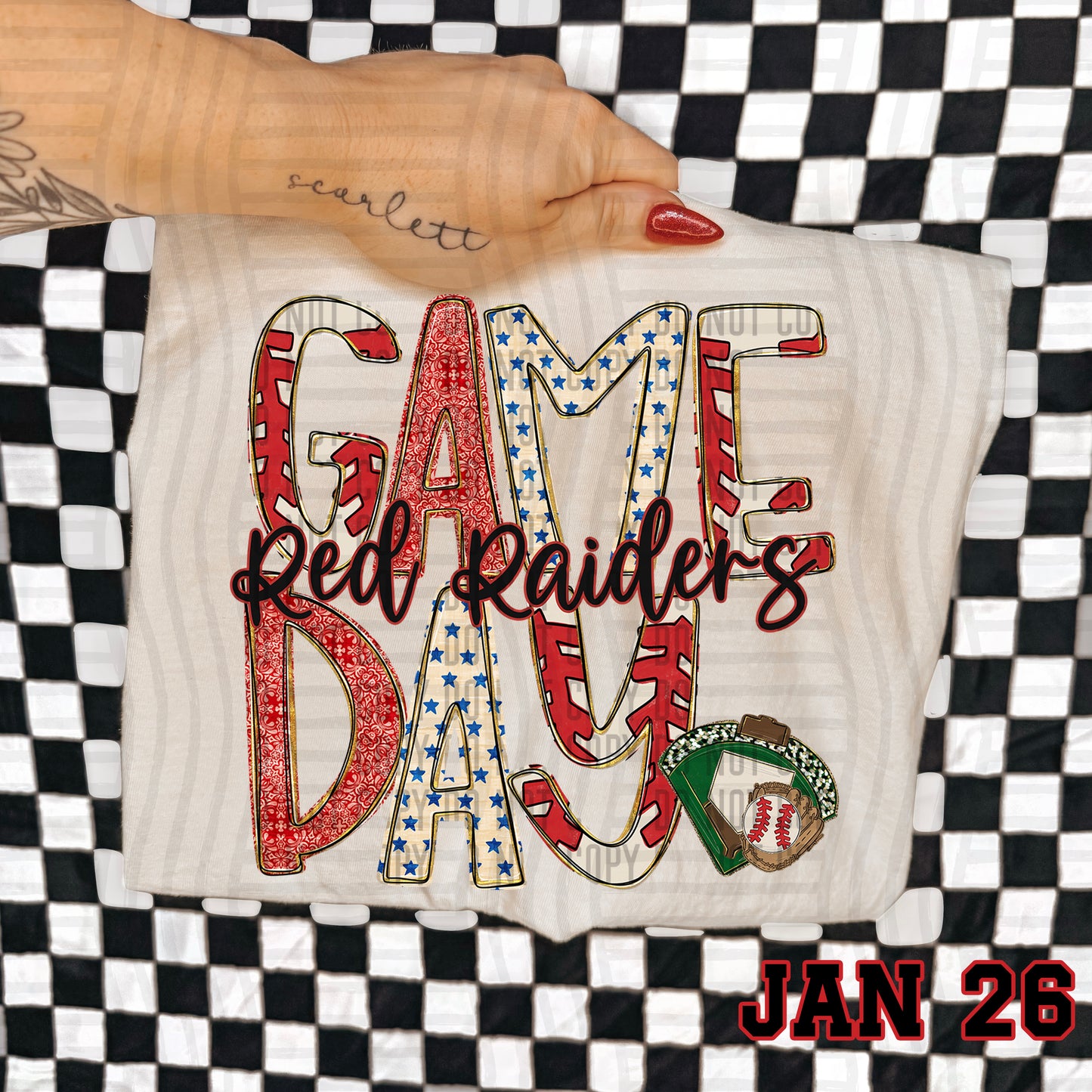 Game Day BASEBALL- Custom + DROPDOWN - 300 DPI digital download