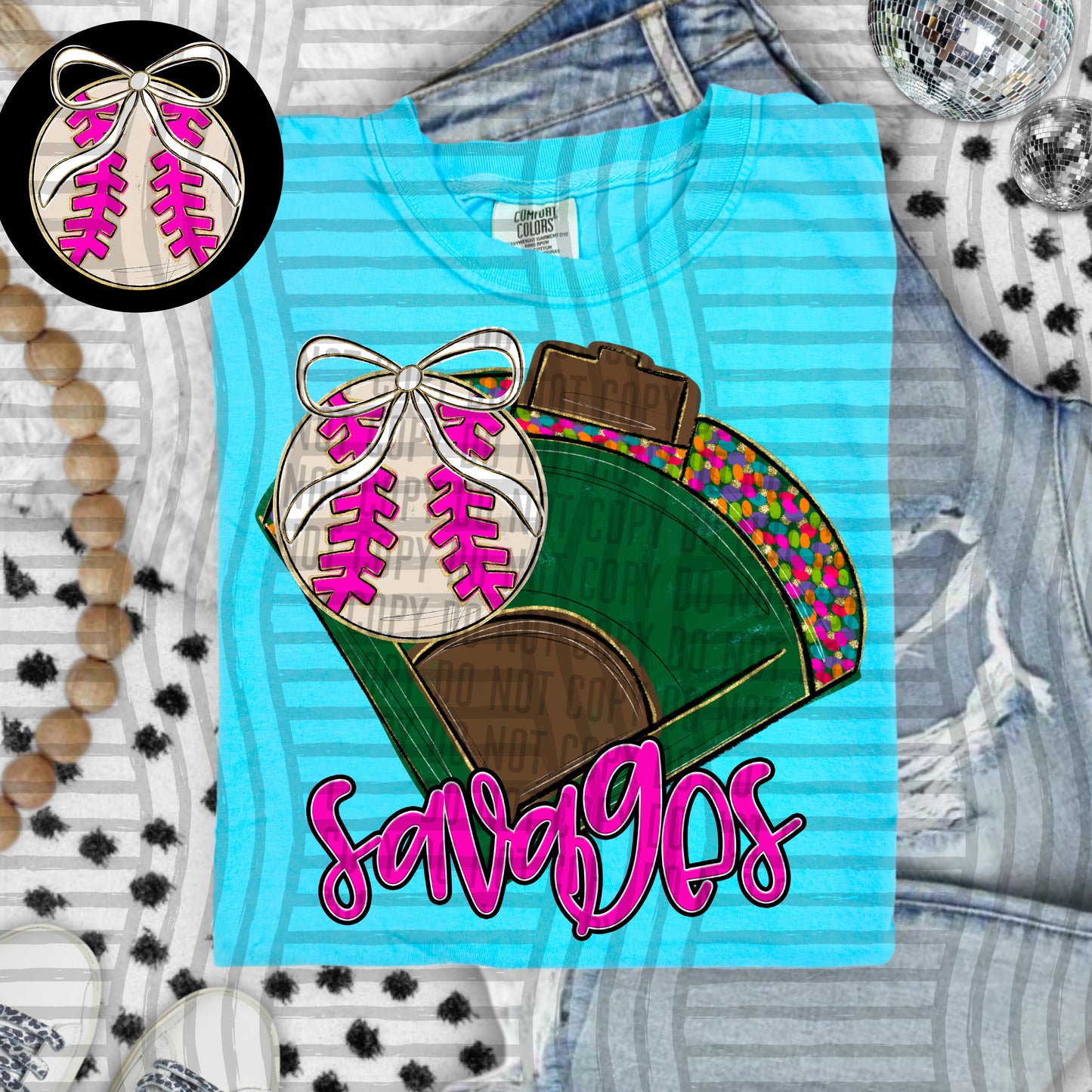 Preppy Baseball Field -optional pocket + Custom + Dropdown - 300 dpi Digital Download